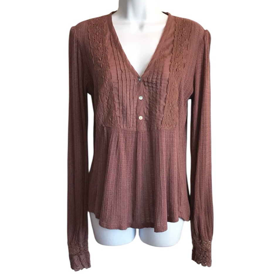 Lucky Brand Brown Blouse